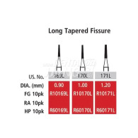 Alpen Carbide bur FG #169L,170L,171L