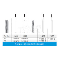 Surgical Burs RA #557SL, 558SL, 1557SL