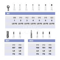 Long Shank Bur FG LS #1,2,3,4,5,6,8,557,558,700,701,702