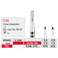 Crown Separator Bur FG #C34L