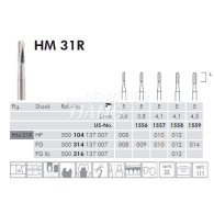 Tungsten Carbide Burs FG #HM31R