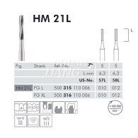 Tungsten Carbide Burs FG L #HM21L