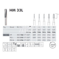 Tungsten Carbide Burs FG L #HM33L