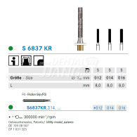 S Diamond bur FG (Parallel shoulder Rounded edge) #S6837KR