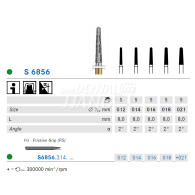 S Diamond bur FG (Tapered chamfer, round) #S6856