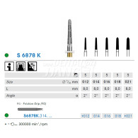 S Diamond bur FG (Tapered chamfer, round) #S6878K