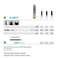 S Diamond bur FG (Short parallel chamfer) #S6877