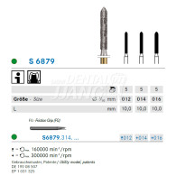 S Diamond bur FG (Long parallel chamfer Torpedo) #S6879