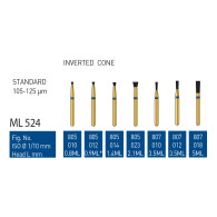 Gold Diamond Burs (Standard) #805, 807