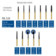 Gold Diamond Burs (Standard) #850, 850N, 850L, 851, 898