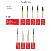 Gold Diamond Burs (Fine) #856, 856L, 850