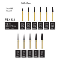 Gold Diamond Burs (Coarse) #845, 846, 847, 848