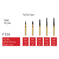 Gold Diamond Burs (Fine) #845, 847, 848