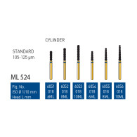 Gold Diamond Burs (Standard) #6051, 6052, 6053, 6054, 6055, 6056