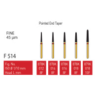 Gold Diamond Burs (Fine) #878K, 879K