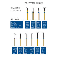 Gold Diamond Burs (Standard) #835R, 836R, 837R