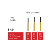 Gold Diamond Burs (Fine) #880, 881