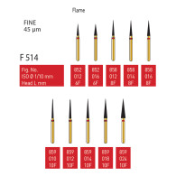 Gold Diamond Burs (Fine) #852, 858, 859