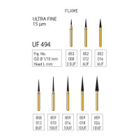 Gold Diamond Burs (Ultra Fine) #853, 852, 858, 859