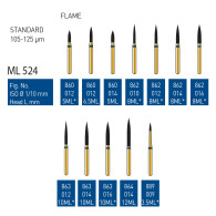 Gold Diamond Burs (Standard) #860, 862, 863, 864,889