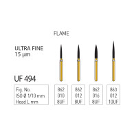 Gold Diamond Burs (Ultra Fine) #862, 863