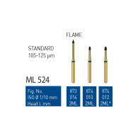 Gold Diamond Burs (Standard) #873, 874