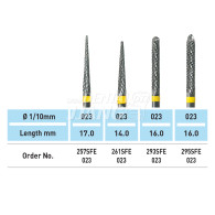 Denture Bur (Superfine Cross Cut) #257SFE, 261SFE, 293SFE, 295SFE