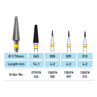 Denture Bur (Superfine Plain Cut) #079SFN. 138SFN