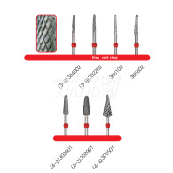 Denture Bur #Fine (Red Ring)
