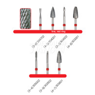 Denture Bur #Fine (Red Ring)