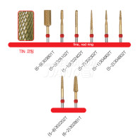 Denture Bur #Fine (Red Ring) - TIN 코팅