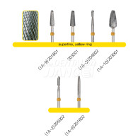 Denture Bur #Superfine (Yellow Ring)