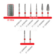 Denture Bur #Fine (Red Ring) - 3면 컷팅날