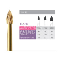 Gold Finishing Burs FG (Flame) #7104,7106,7108