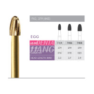 Gold Finishing Burs FG (Egg) #7404,7406,7408